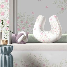 Almofada para Amamentar com Zíper Flores Delicadas Menina - 5