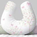 Ver imagem 1 de Almofada para Amamentar com Zíper Flores Delicadas Menina