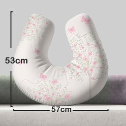 Almofada para Amamentar com Zíper Flores Delicadas Menina - 4