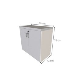 Armário Baixo com 2 Portas para Escritório / Home Office - 5