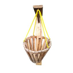 Suporte Mão Francesa e Cachepot Redondo para Vaso Floreira Orquídea Samambaia em Pinus - 2