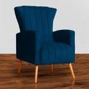 Ver imagem 5 de Kit 02 Poltronas Melinda Veludo Azul Marinho