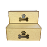Escada De Madeira Para Pet Cachorro E Gato Com 2 Degraus 100% MDF Natural - 5