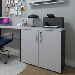 Armário Baixo com 2 Portas para Escritório / Home Office - 3