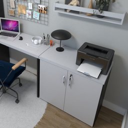 Armário Baixo com 2 Portas para Escritório / Home Office - 6