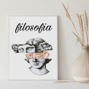 Ver imagem 1 de Quadro Decorativo Filosofia 24x18cm - com Vidro:madeira Preta
