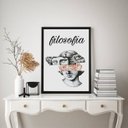 Ver imagem 2 de Quadro Decorativo Filosofia 24x18cm - com Vidro:madeira Preta