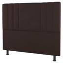 Ver imagem 1 de Cabeceira Cama Box Solteiro Grace 90cm Suede Marrom - Desk Design
