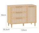 Ver imagem 6 de Cômoda de MDF com Detalhes em Rattan e Madeira – Linha Premium Quater Paglia Pro