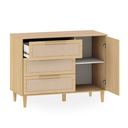 Ver imagem 7 de Cômoda de MDF com Detalhes em Rattan e Madeira – Linha Premium Quater Paglia Pro