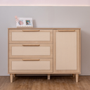 Ver imagem 1 de Cômoda de Mdf com Detalhes em Rattan e Madeira – Linha Premium Quater Paglia Pro