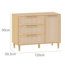 Ver imagem 5 de Cômoda de Mdf com Detalhes em Rattan e Madeira – Linha Premium Quater Paglia Pro