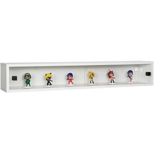 Nicho Funko Portas Correr Acrílico Branco Puxador Preto