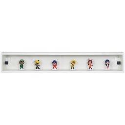 Nicho Funko Portas Correr Acrílico Branco Puxador Preto - 2