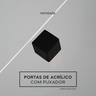 Nicho Funko Portas Correr Acrílico Branco Puxador Preto - 3