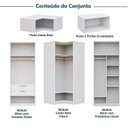 Ver imagem 5 de Guarda Roupas Modulado de Canto 6 Peças 6 Portas Jade CabeCasa MadeiraOriginals