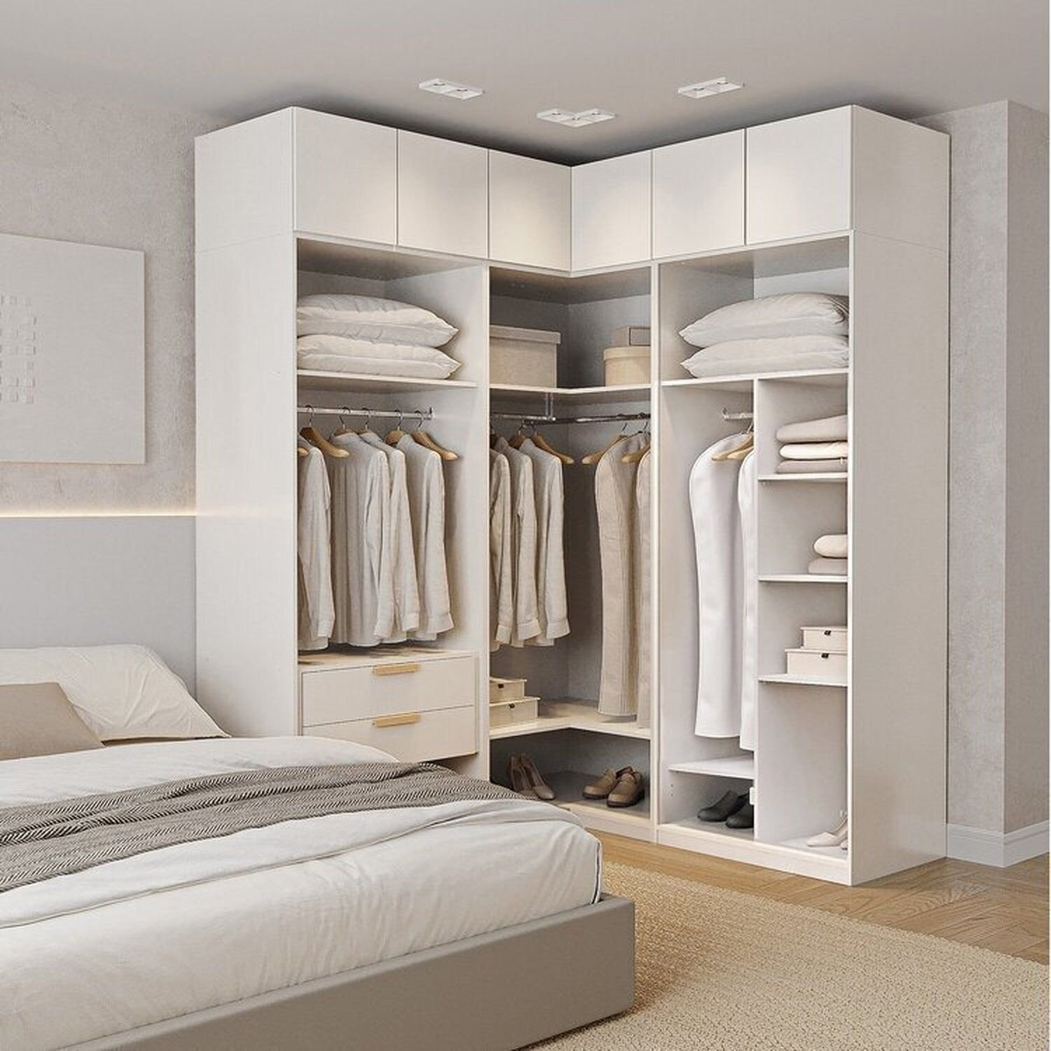 Guarda Roupas Modulado de Canto 6 Peças 6 Portas Jade CabeCasa