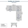 Guarda Roupas Modulado de Canto 6 Peças 6 Portas Jade CabeCasa MadeiraOriginals - 3