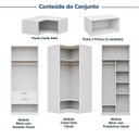 Ver imagem 5 de Guarda Roupas Planejado de Canto 6 Peças 6 Portas Jade CabeCasa MadeiraOriginals Branco/Fosco