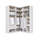 Ver imagem 6 de Guarda Roupas Planejado de Canto 6 Peças 6 Portas Jade CabeCasa MadeiraOriginals Branco/Fosco