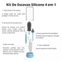 Ver imagem 4 de Kit Escovas de Limpeza 4 em 1 Mamadeira Copo Garrafa Bebe Criança Mala Bolsa Passeio Viagem Portatil