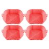 Kit 4 Formas Silicone Fritadeira Quadrada Airfryer 20cm - 1