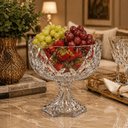 Ver imagem 5 de Centro de Mesa Decorativo com Pé de Cristal de Chumbo Lyor Deli Diamond 24,5x24cm