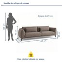 Ver imagem 4 de Sofá Living 4 Lugares com Almofadas 250cm Siena
