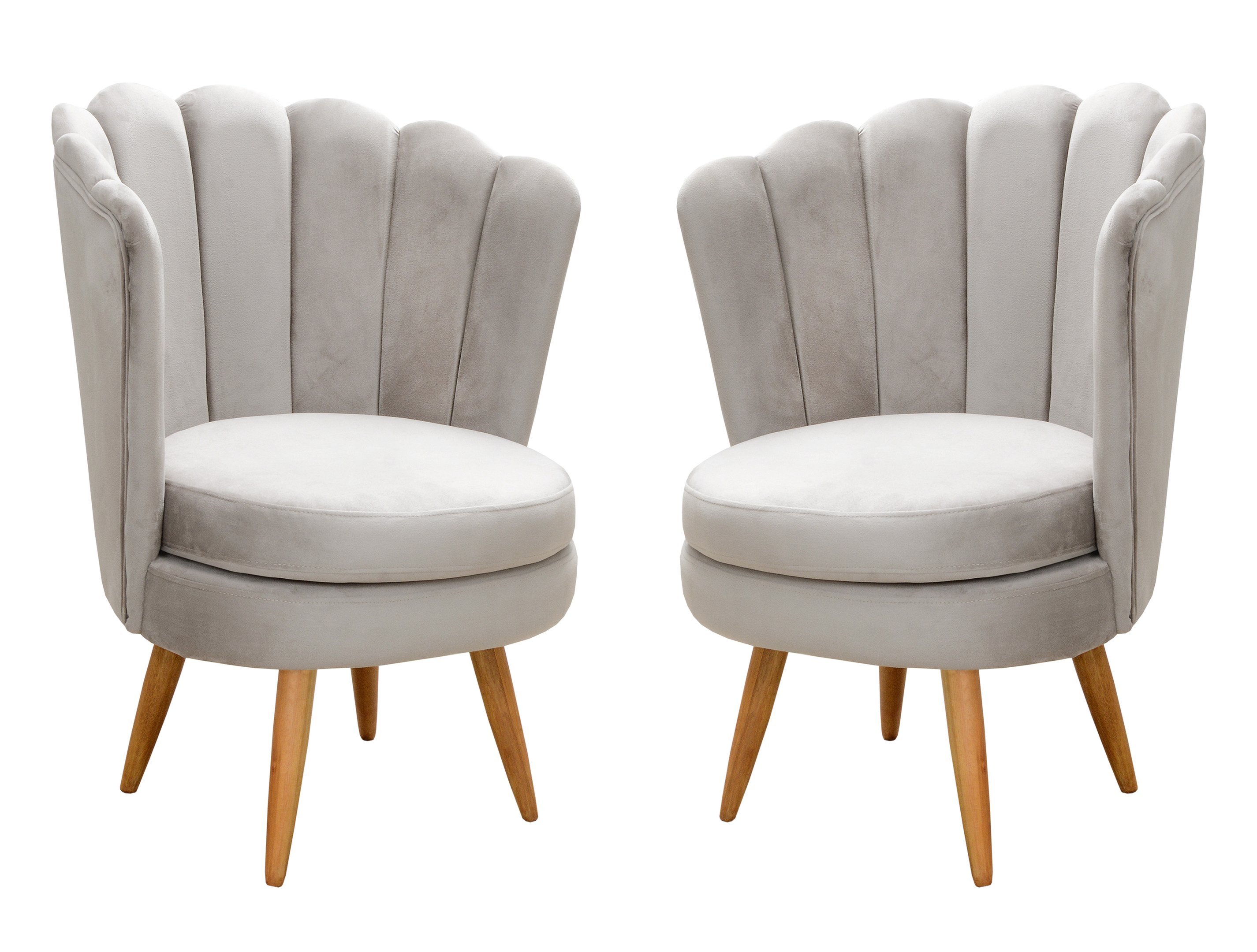 Conjunto 2 Poltronas Pétala Cadeiras Decorativas Flor | MadeiraMadeira