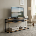 Ver imagem 7 de Rack para TV Industrial em MDF e Ferro 150cm Paris Freijó/Preto