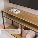 Ver imagem 5 de Rack para TV Industrial em MDF e Ferro 150cm Paris Freijó/Preto