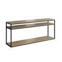 Ver imagem 2 de Rack para TV Industrial em MDF e Ferro 150cm Paris Freijó/Preto