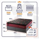 Ver imagem 3 de Conjunto Cama Box c/ Molas Ensacadas Toronto Vermelho King 193x203x66