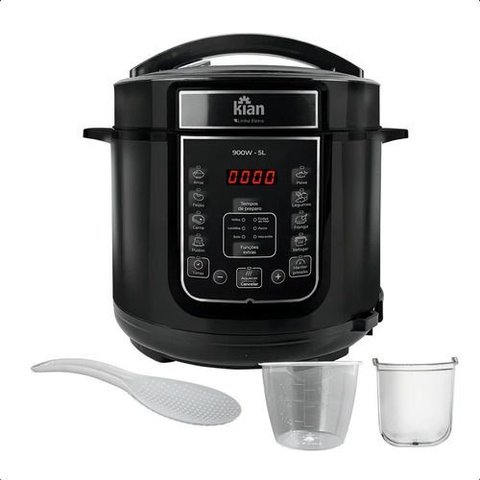 Panela de Pressao Eletrica 5lt Preta 220v Kian Ppe101(24716)