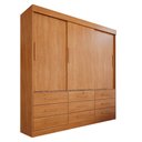 Ver imagem 2 de Guarda-Roupa 3 Portas 9 Gavetas Florença Espresso Móveis Marrom/Cinamomo