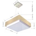 Ver imagem 2 de Lustre para Sala de Jantar Vivare Md-4403 Cúpula em Tecido 45x45cm Cor Algodão-crú Bivolt