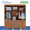 Guarda-Roupa 3 Portas 9 Gavetas com Espelho Florença Espresso Móveis - 8