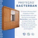 Ver imagem 5 de Guarda-Roupa 3 Portas 9 Gavetas com Espelho Florença Espresso Móveis Marrom/Cinamomo