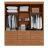 Guarda-Roupa 3 Portas 9 Gavetas com Espelho Florença Espresso Móveis - 9