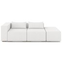 Ver imagem 3 de Sofá 3 Lugares com Puff para Sala Living 298cm Austin P08 Bouclê Branco - Lyam Decor