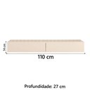 Ver imagem 4 de Painel para TV até 55 Polegadas Ripado Impressão 3D Avante com Nicho 1,34m Cedro/Off White Edn