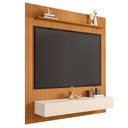 Ver imagem 1 de Painel para TV até 55 Polegadas Ripado Impressão 3D Avante com Nicho 1,34m Cedro/Off White Edn