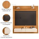 Ver imagem 5 de Painel para TV até 55 Polegadas Ripado Impressão 3D Avante com Nicho 1,34m Cedro/Off White Edn