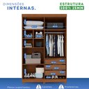 Ver imagem 5 de Guarda-Roupa 4 Portas 3 Gavetas com Espelho com Pés New Malibu Espresso Móveis Marrom/Cinamomo