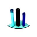 Ver imagem 2 de Porta Shampoo de Canto Curvo em Vidro Verde Lapidado - Aquabox - 20cmx20cmx8mm