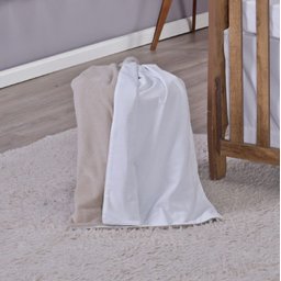 Enxoval de Bebe Kit de Berço Americano Cortina Algodão Menino Menina 7 Peças:branco - 3