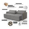 Sofá Cama Mônaco Retrátil 216 Cm - 9