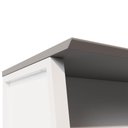 Ver imagem 2 de Escrivaninha para Escritório Tampo Chanfrado 120cm Cinza Sagrado com Branco F5 Office
