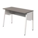 Ver imagem 5 de Escrivaninha para Escritório Tampo Chanfrado 120cm Cinza Sagrado com Branco F5 Office