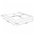 Ver imagem 2 de Cama Casal Base Box Pés Madeira 148 cm Otto Bouclé Cinza Claro - Nexta Casa